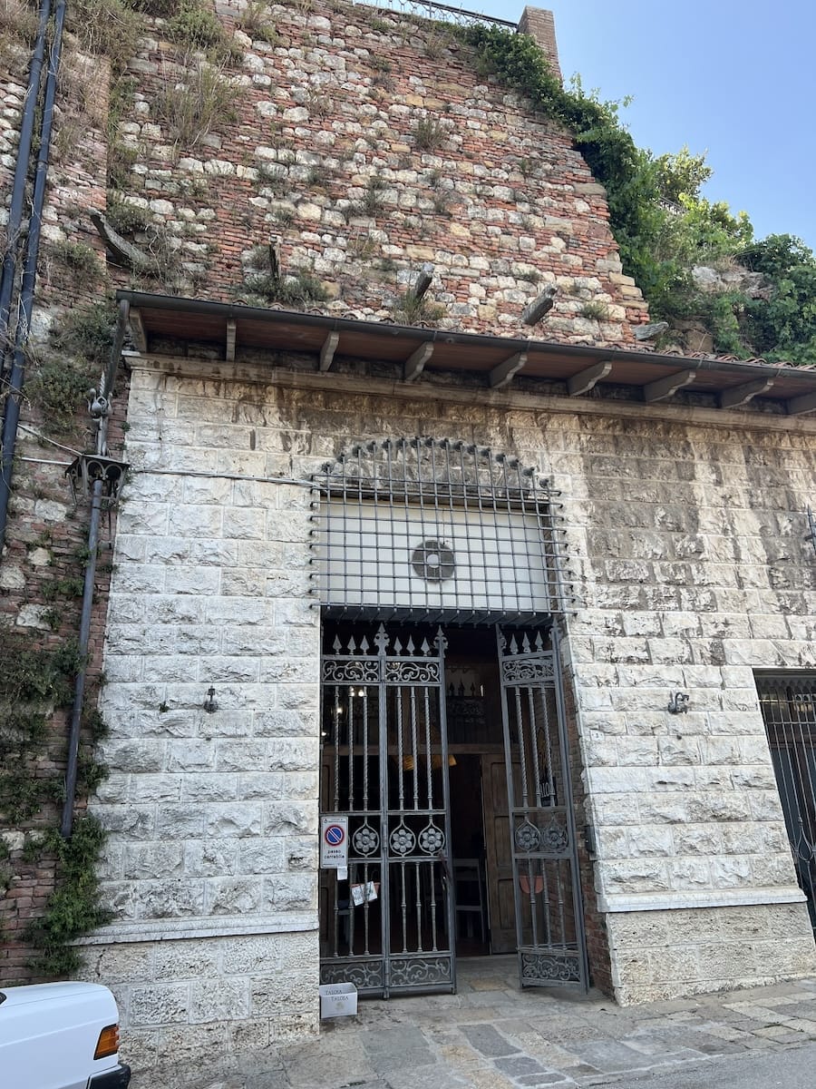 winery entrance in Montepulciano