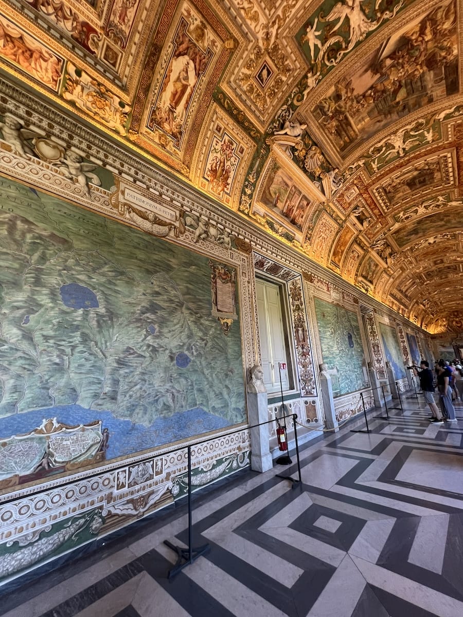 gallery of maps ceiling in Vatican museums