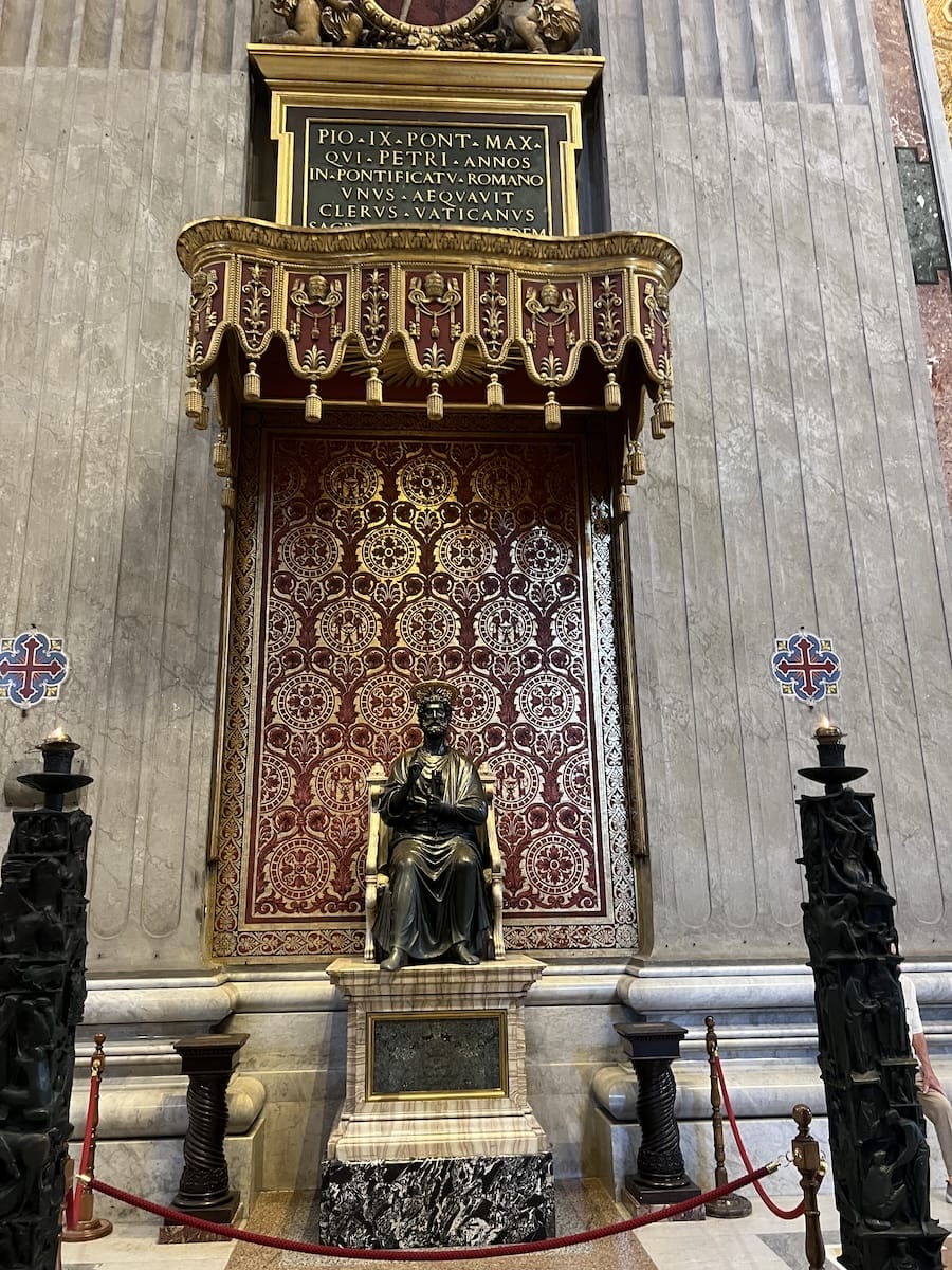 bronze statue in St Peters