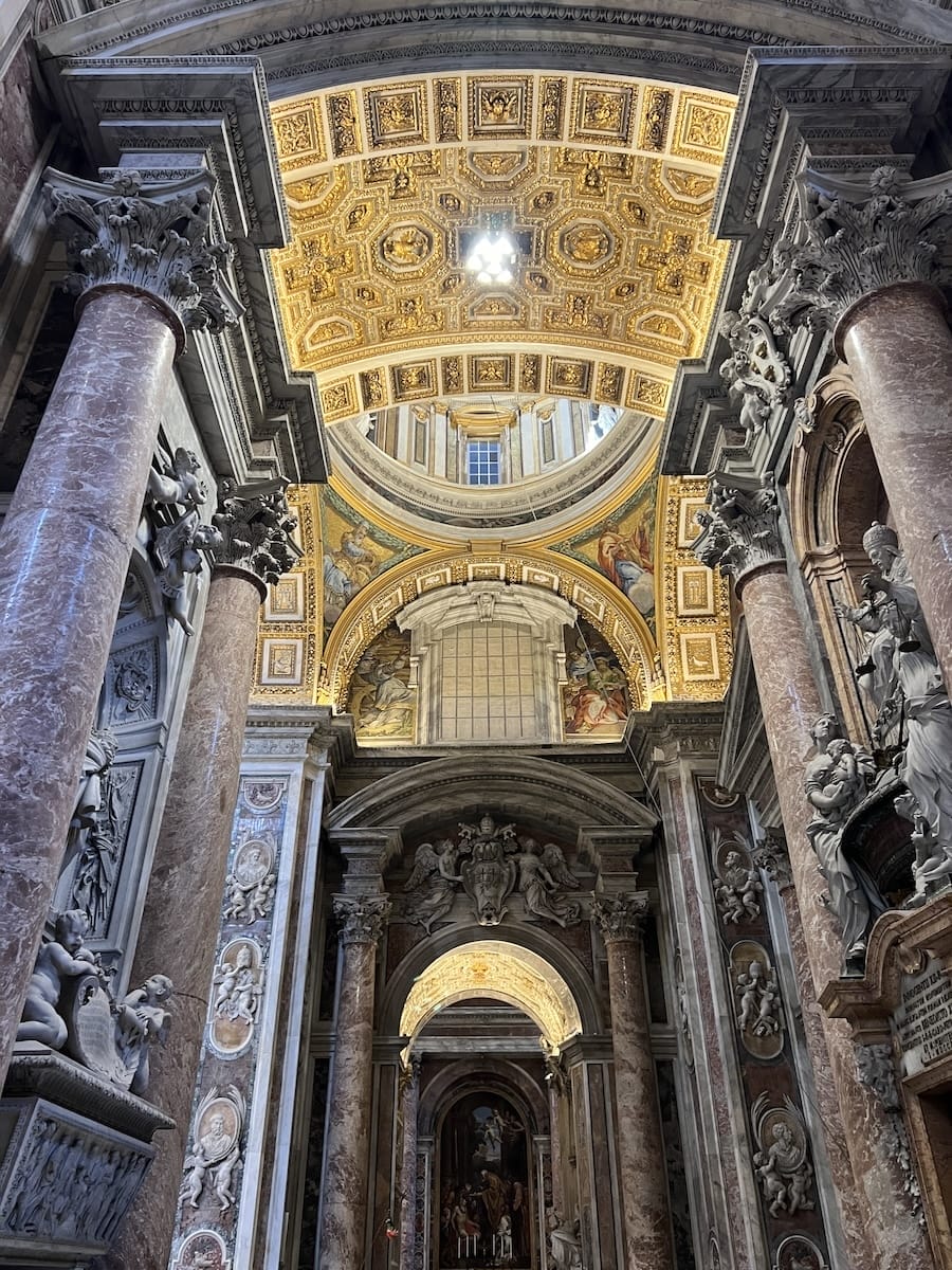 St Peters Basilica interior in Vatican