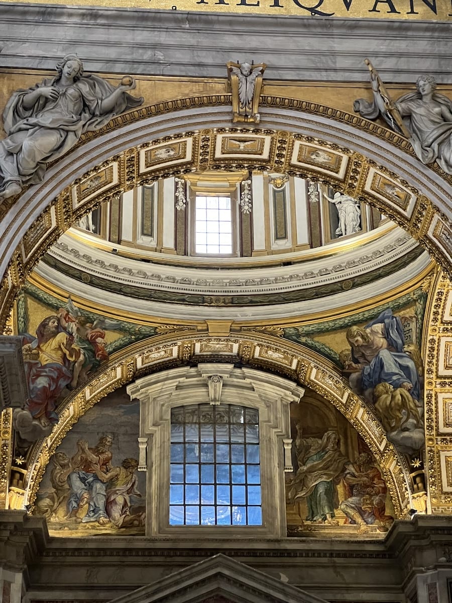 St Peters Basilica interior in Vatican