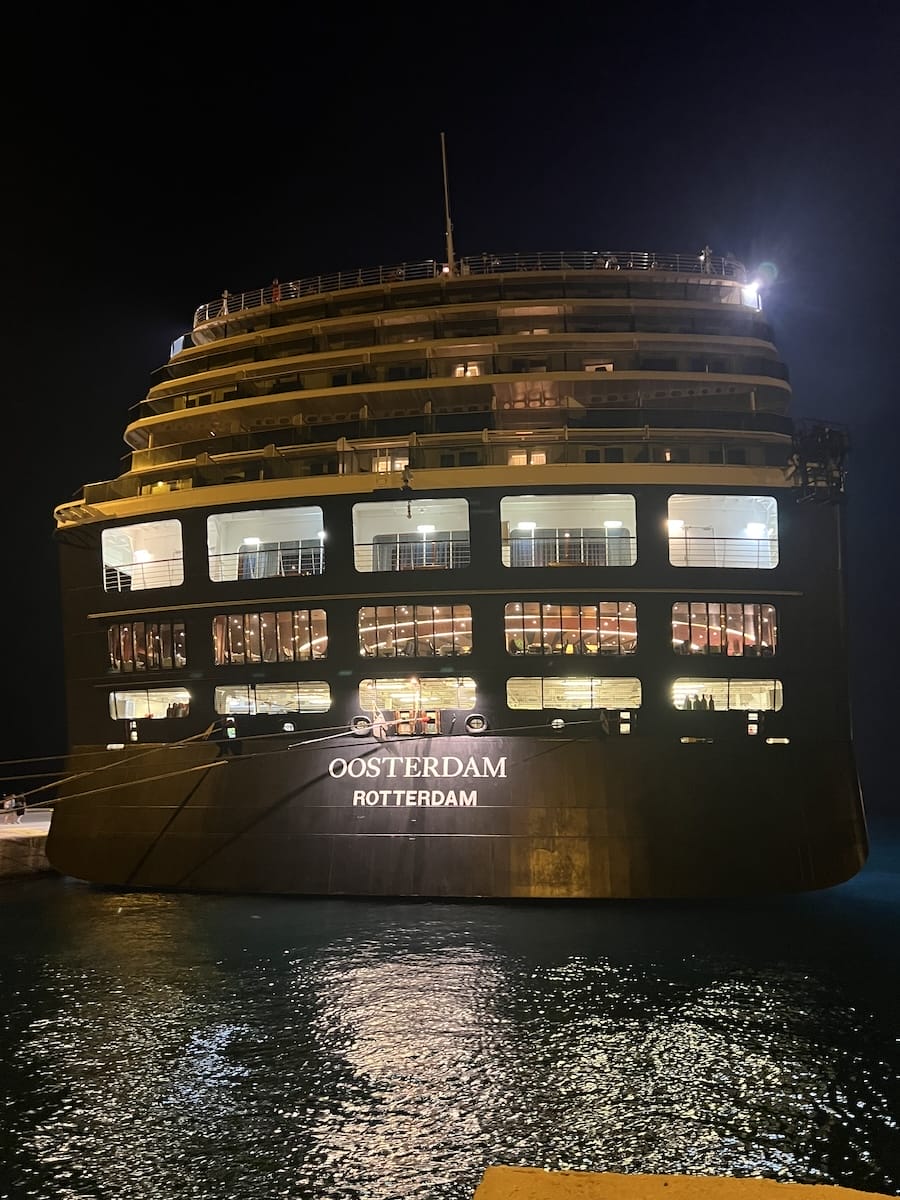 Cruise ship at night