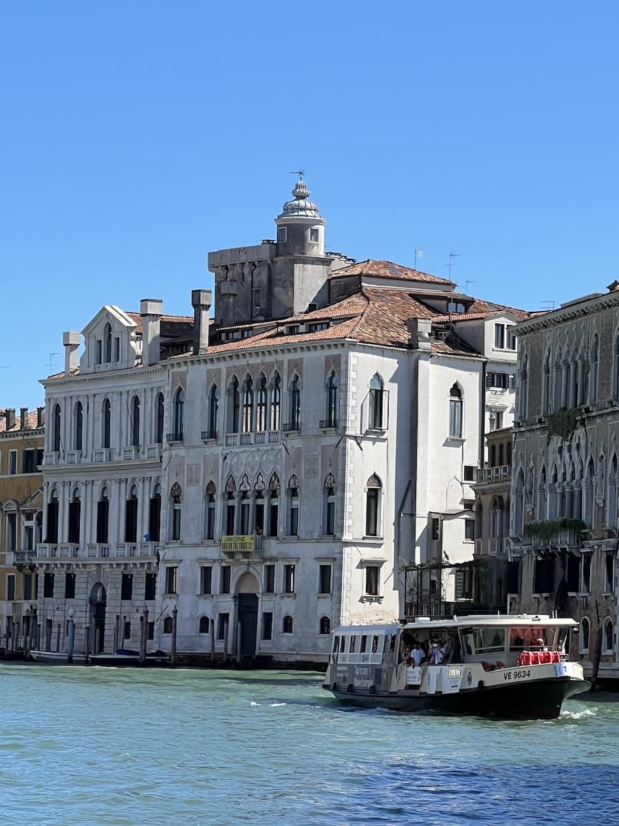 the vaporetto along the Grand Canal in Venice
