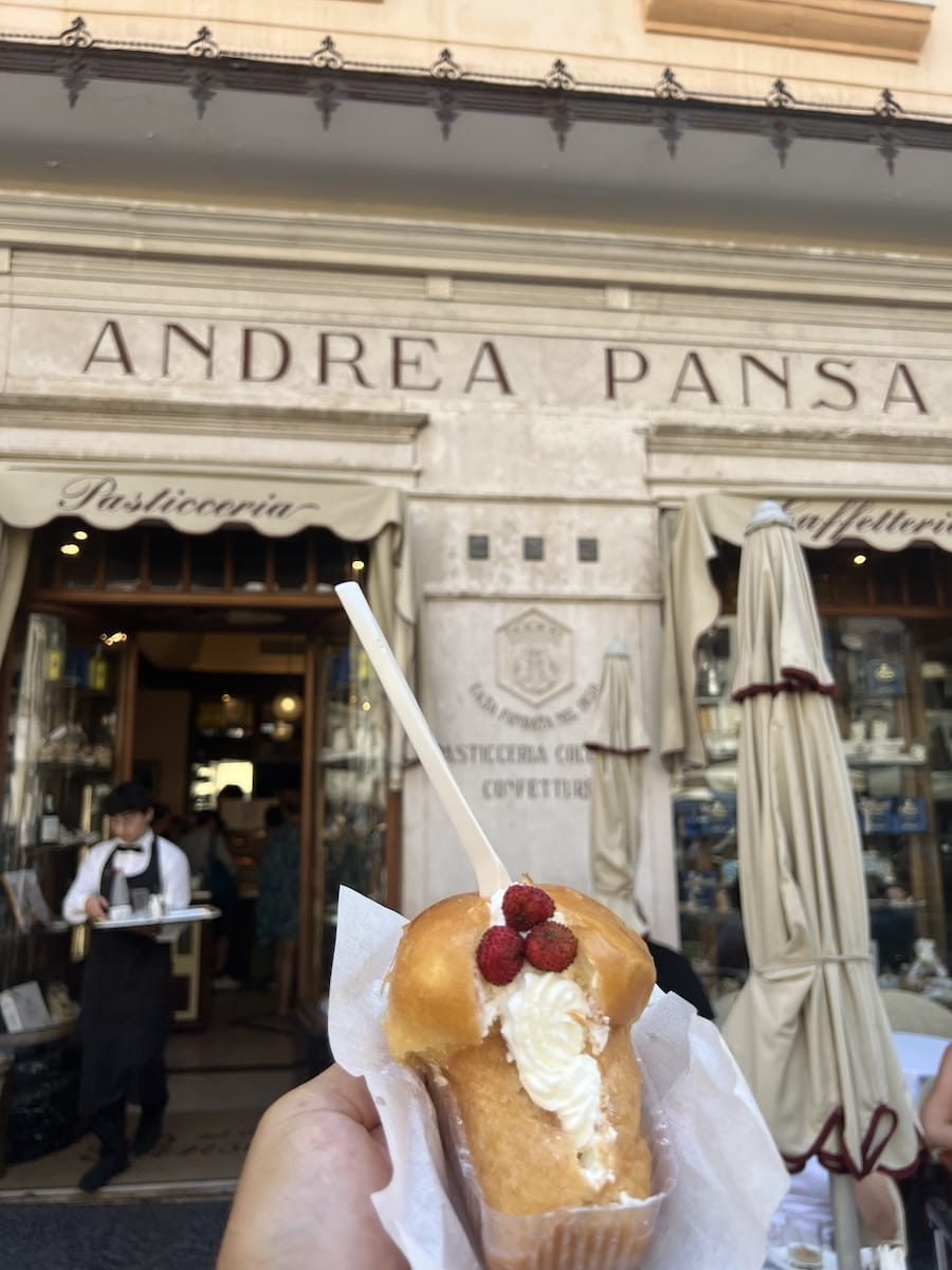 popular Italian pastry called rum baba