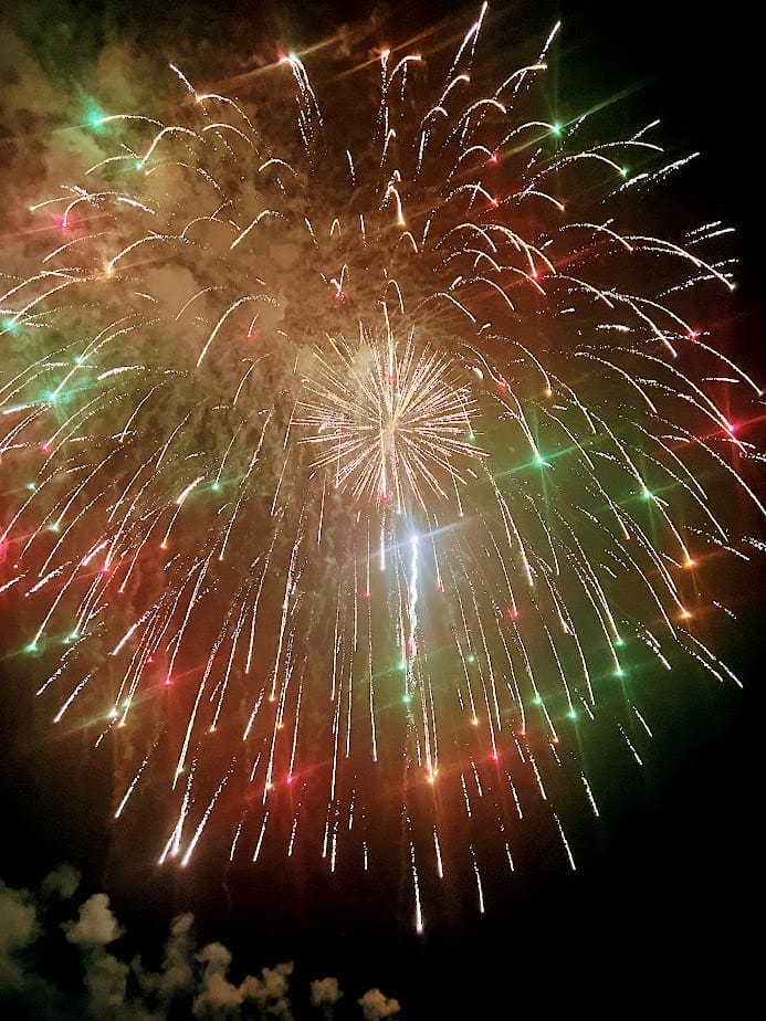 Seaside fireworks