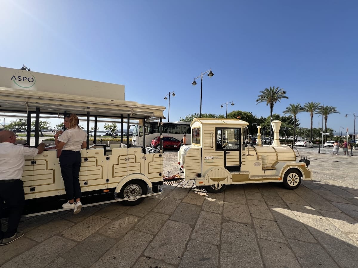 Olbia cruise port tourist train