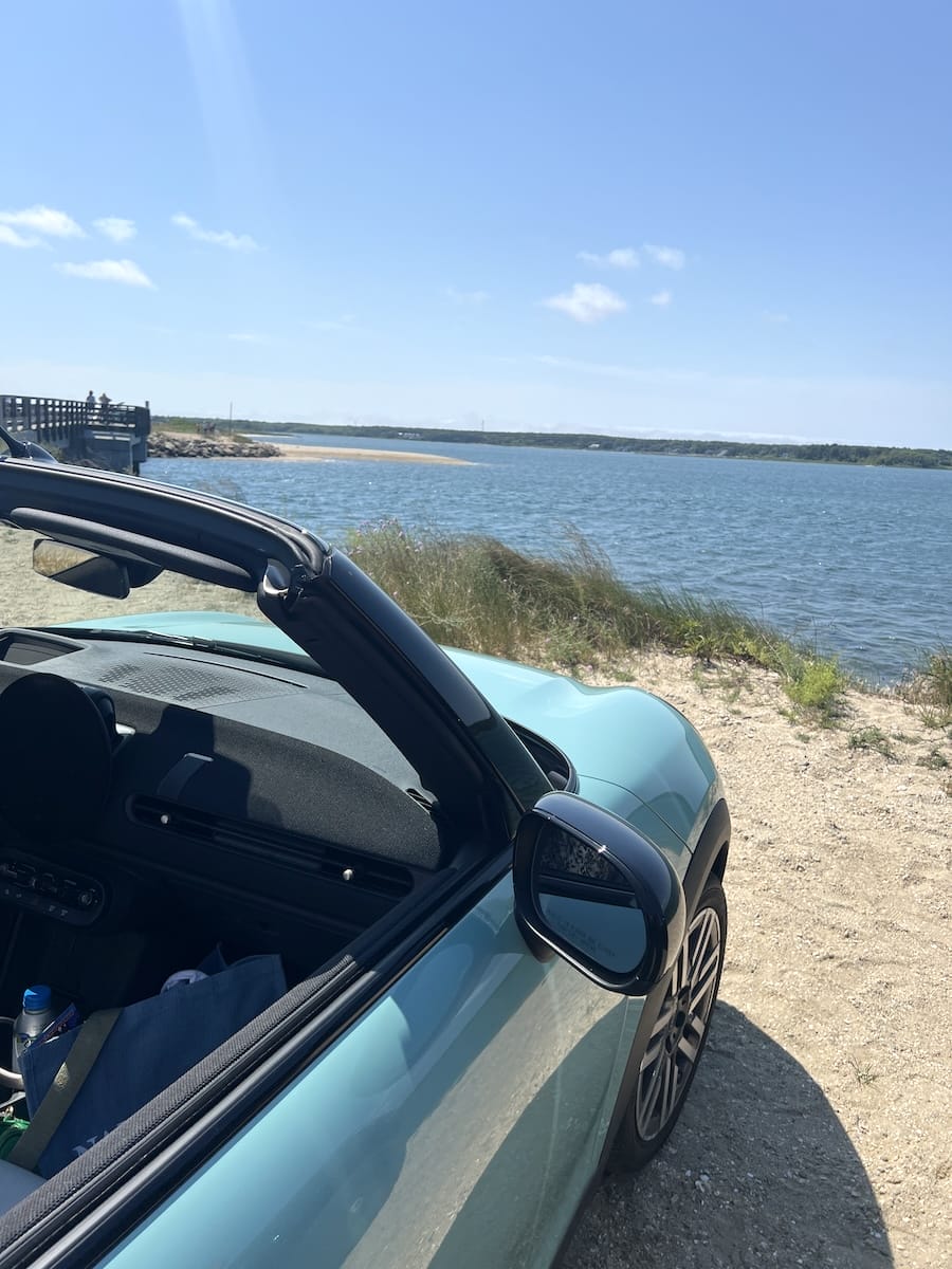 car at beach