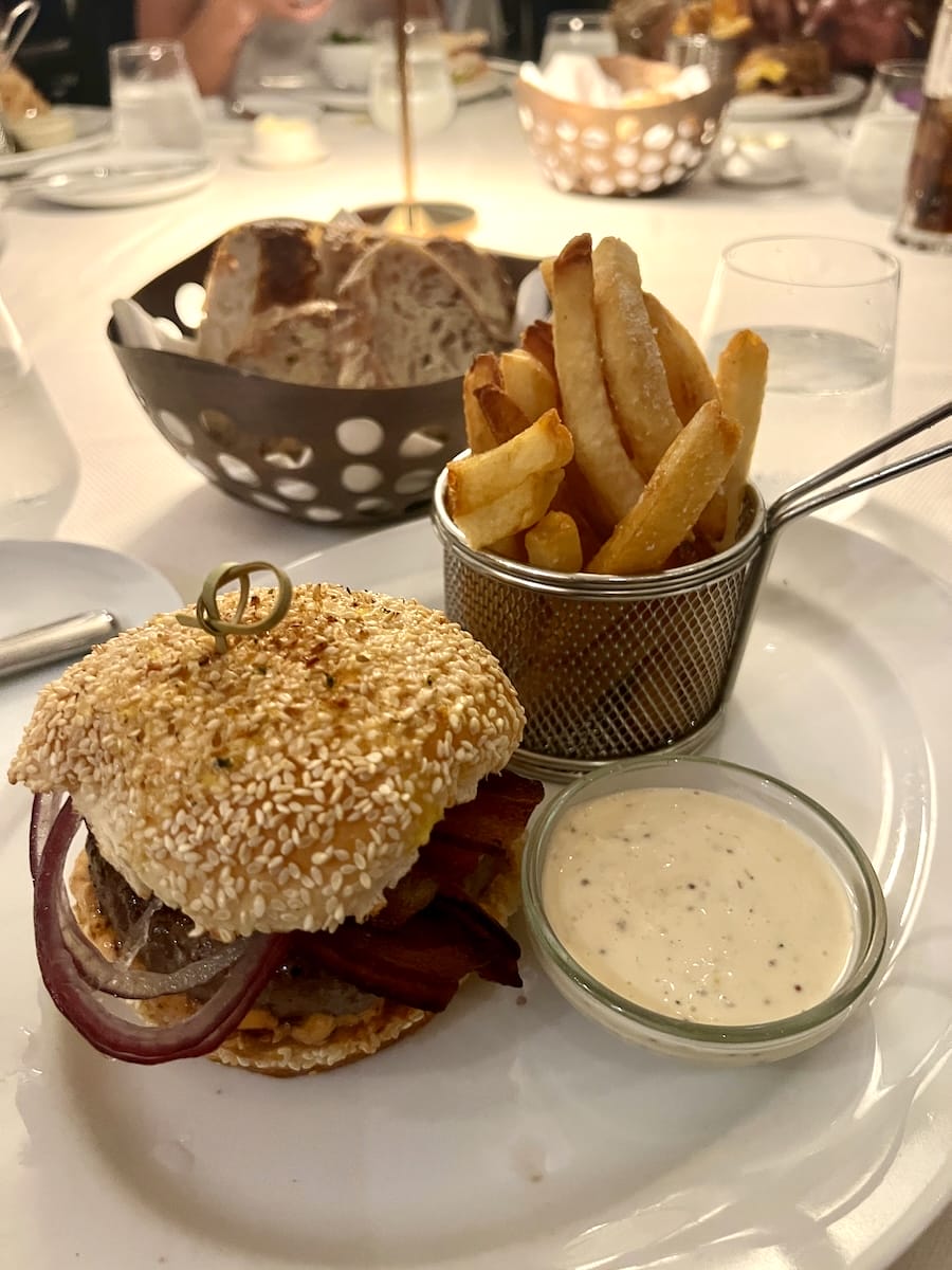 burger at Delmonico's