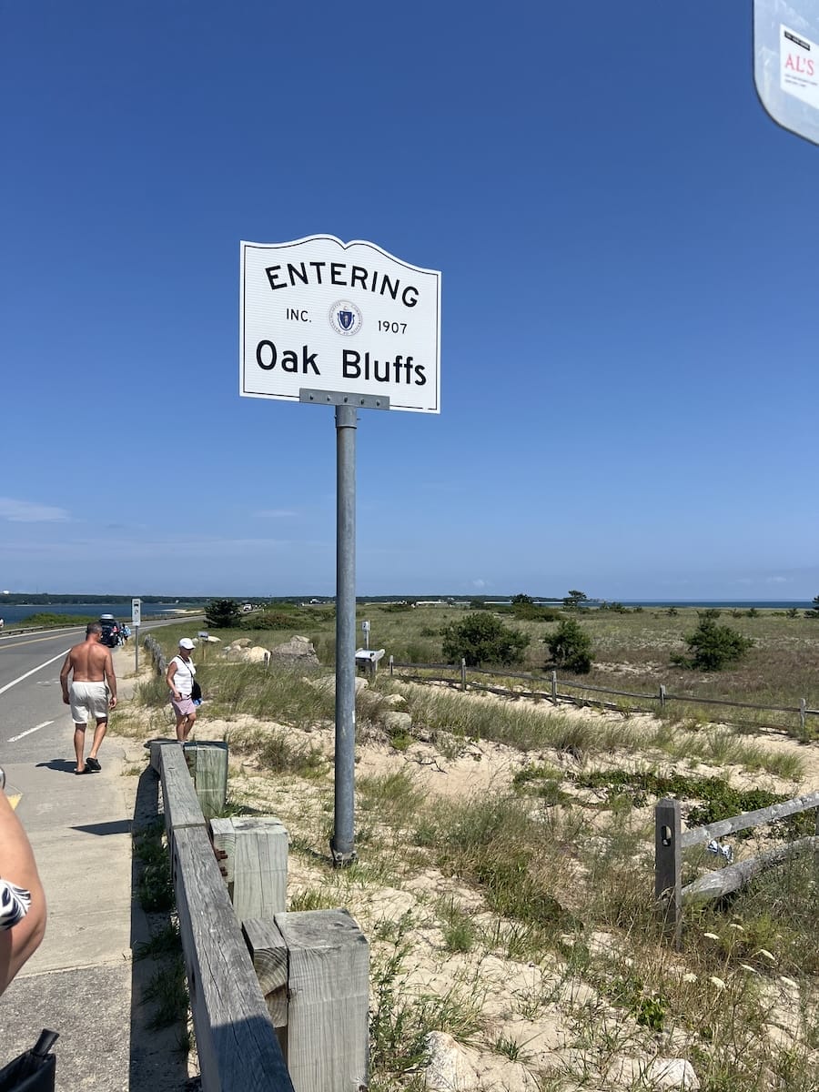 Oak Bluffs sign