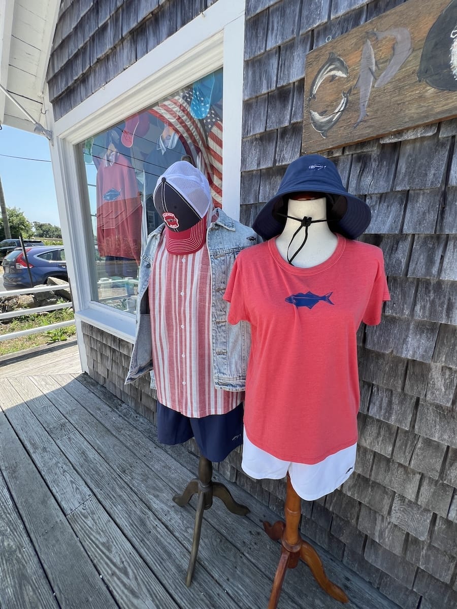 clothes in boutique on Martha's Vineyard