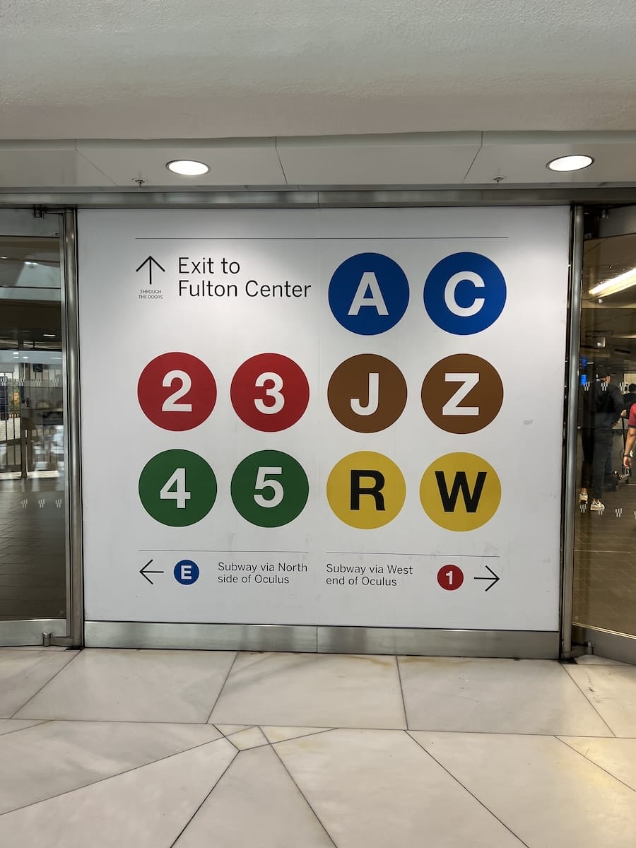 Subway sign
