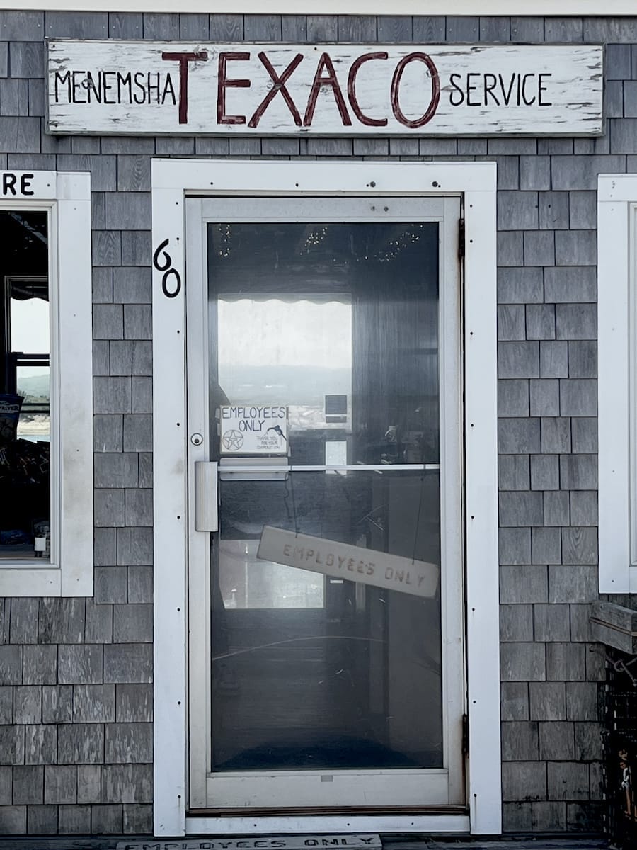 Old gas station in Menemeesha
