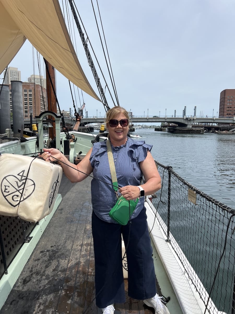 Michele at Boston Tea Party Ships