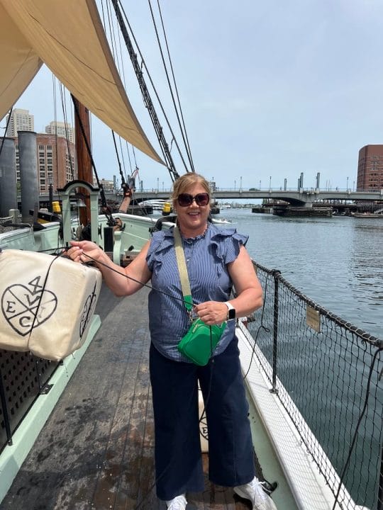 Michele at Boston Tea Party Ships