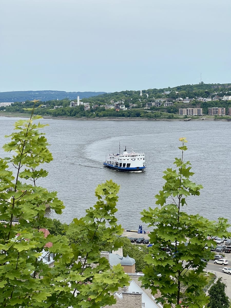 view from terrace in Quebec City