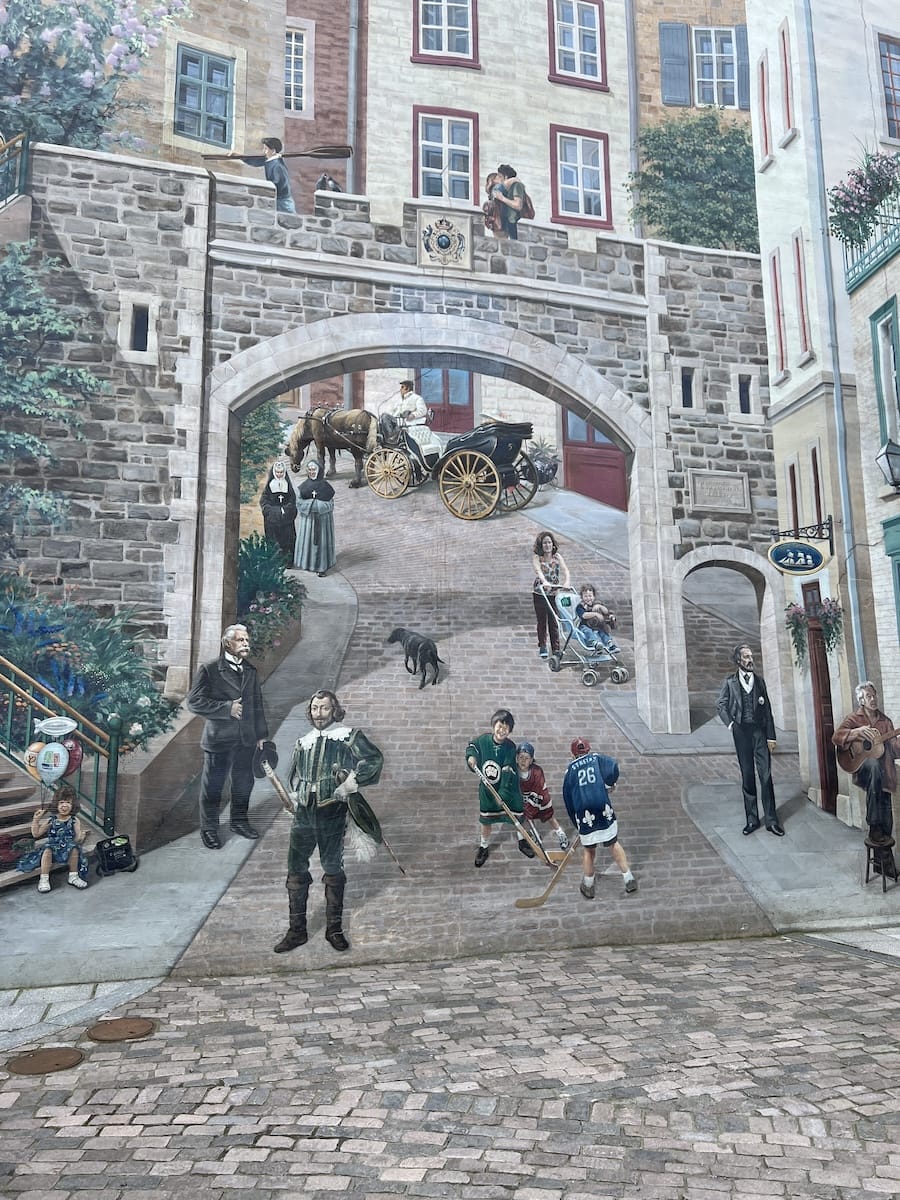 mural in Quebec City