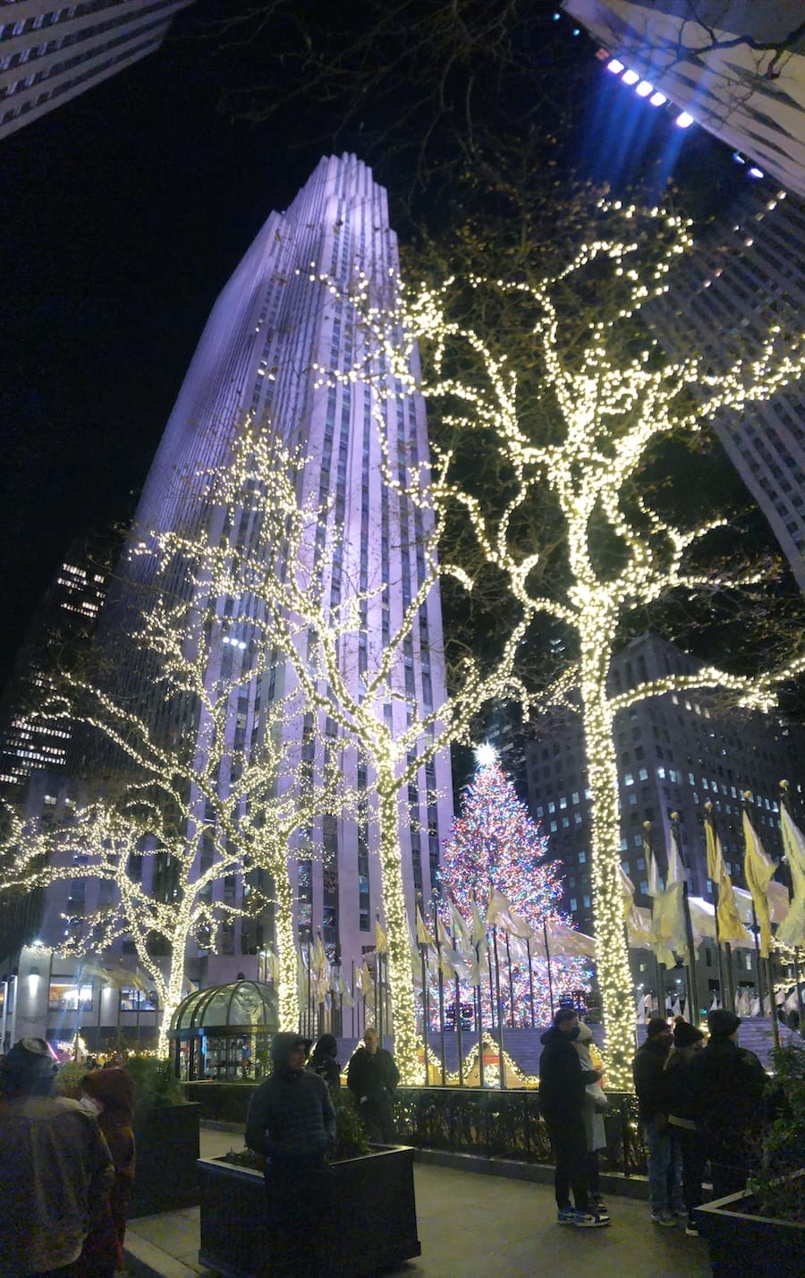 Rockefeller tree at night