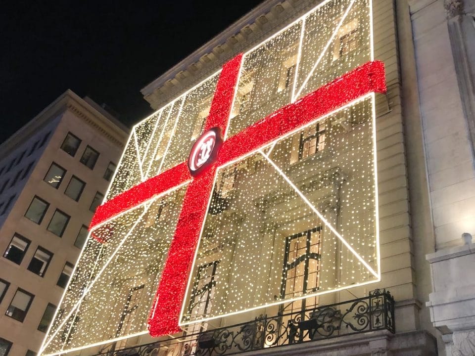 Giant window displays along 5th Avenue