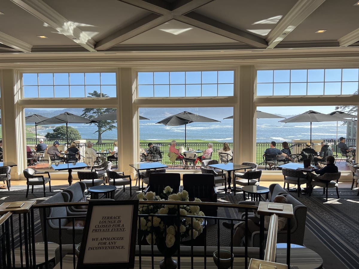 Pebble Beach lunch with a view