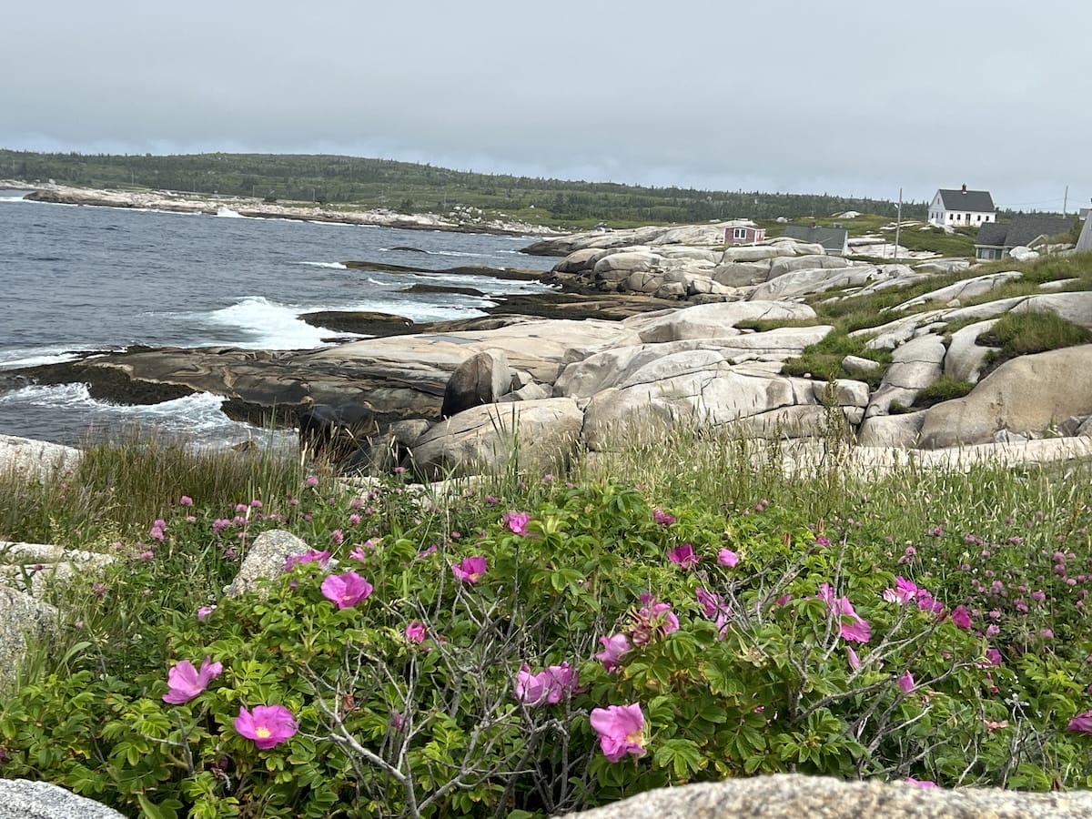 View of Peggys Cove memorial