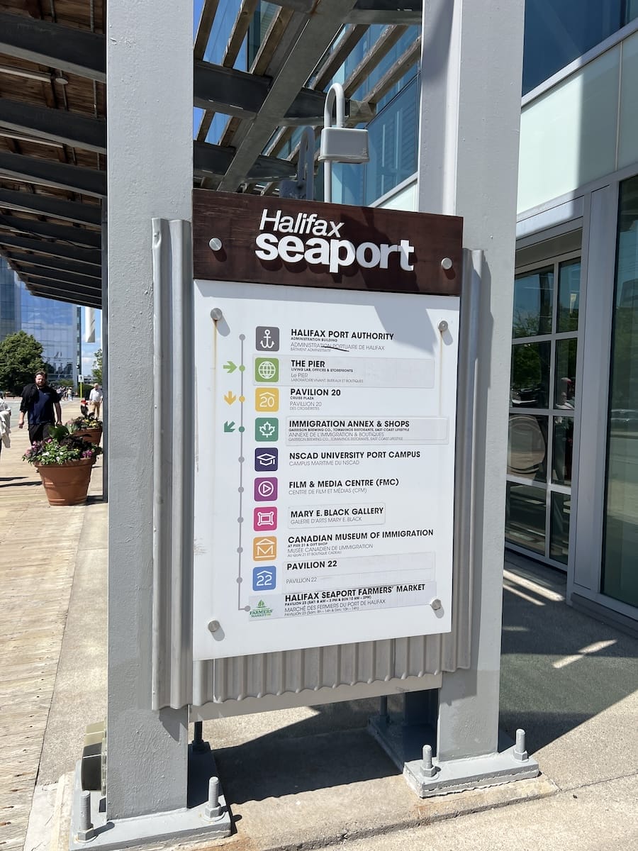 Halifax seaport sign