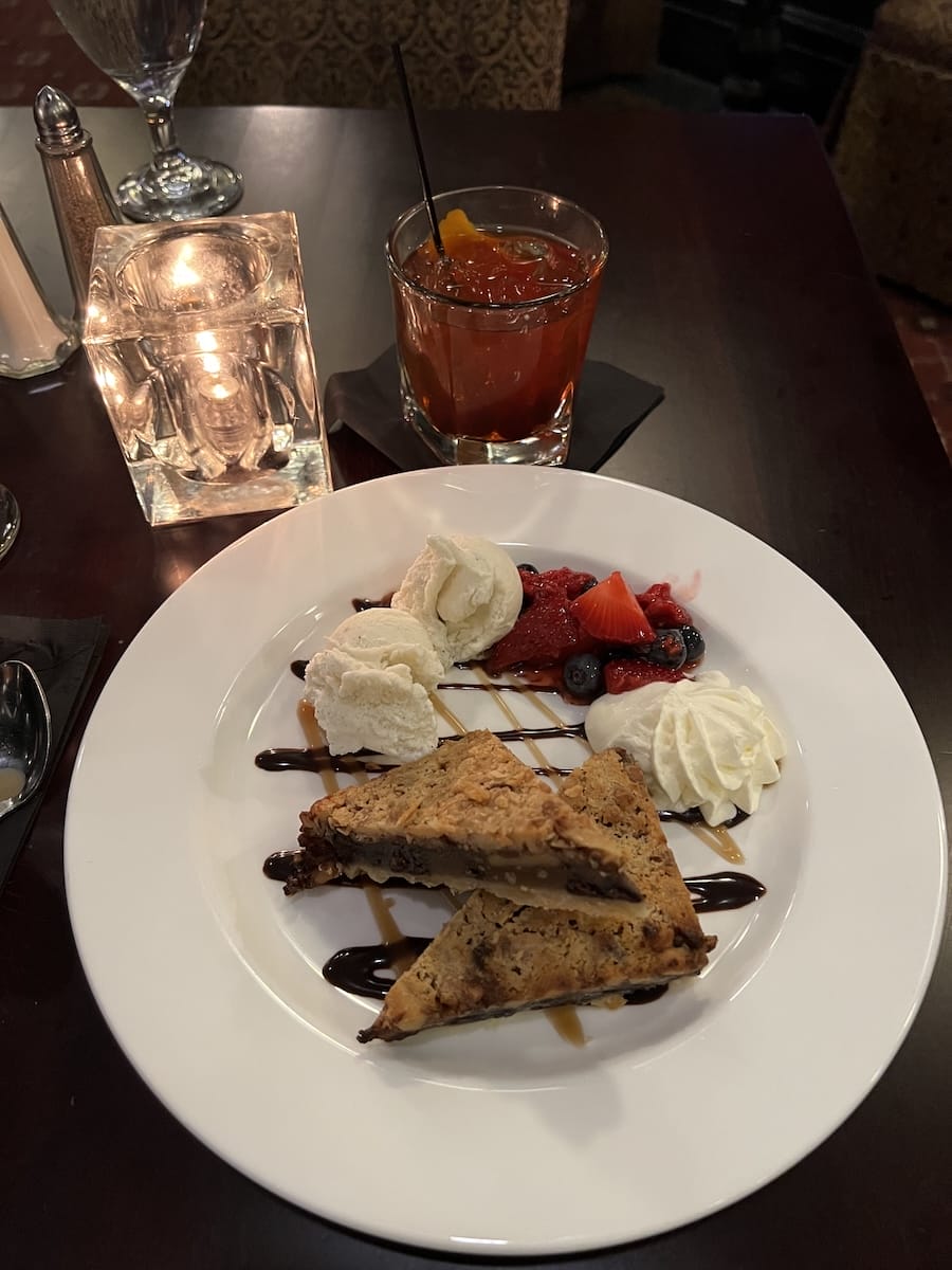 Brown hotel derby pie and old fashioned