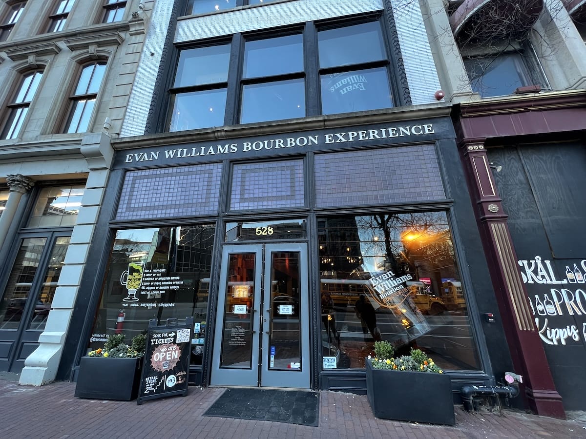 Evan Williams entrance in Louisville