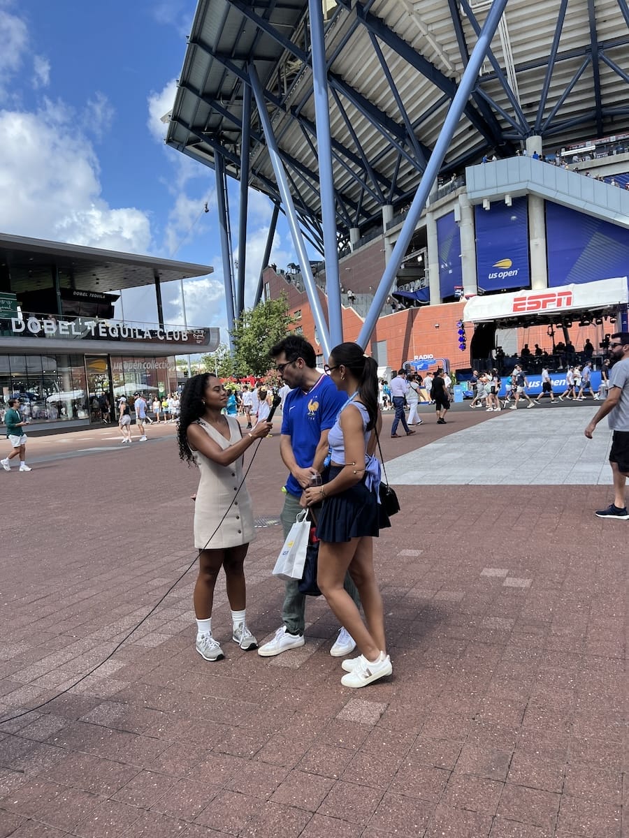 someone being interviewed