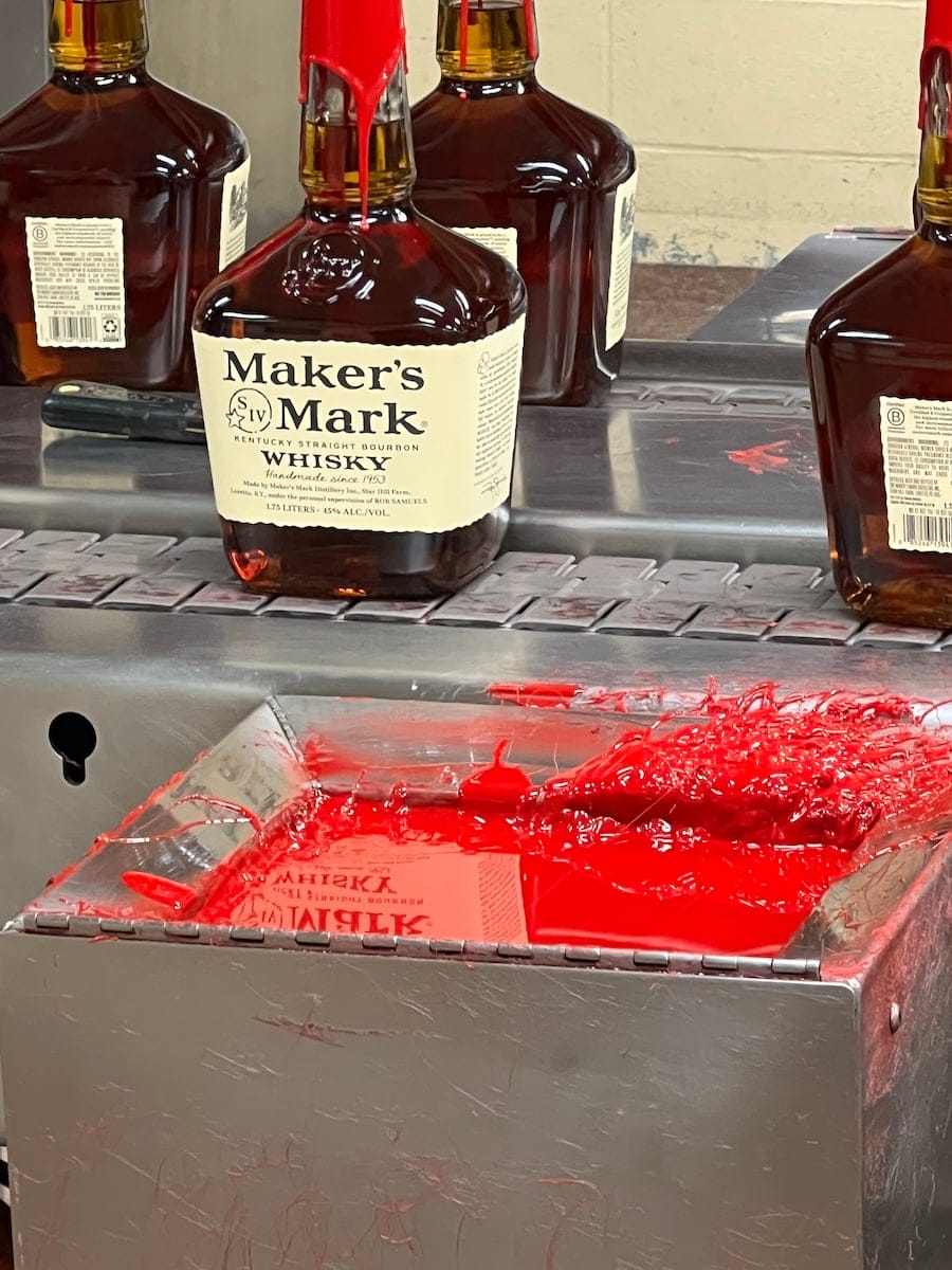 Maker's Mark red wax