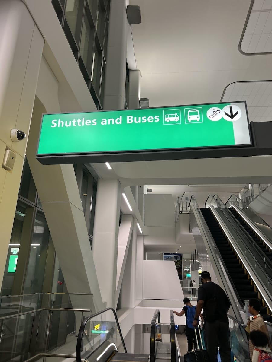 Shuttle sign in LGA