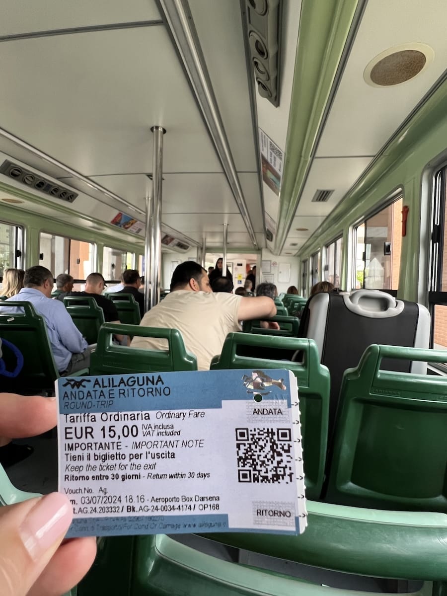 ticket for Alilaguna