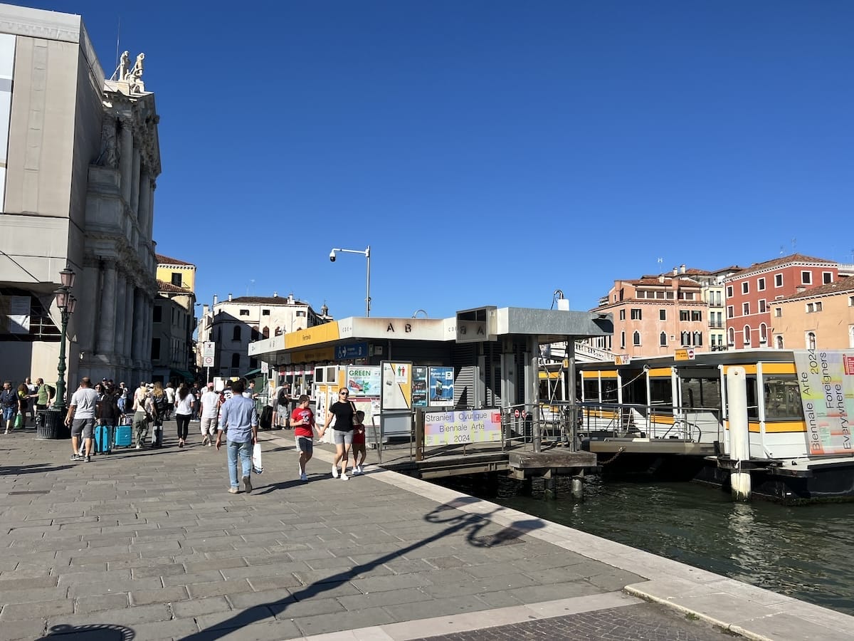 Santa Lucia train station platform in Venice