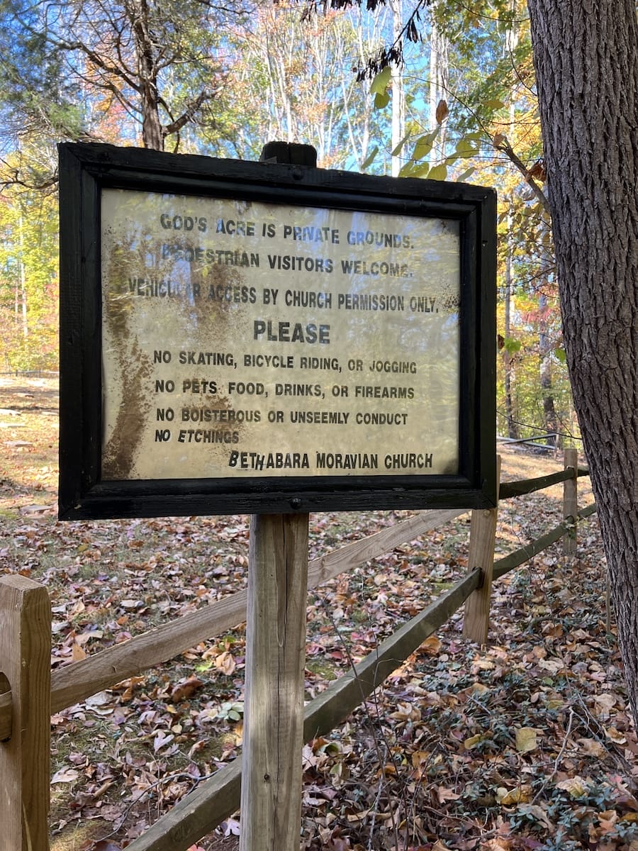 God's Acre sign