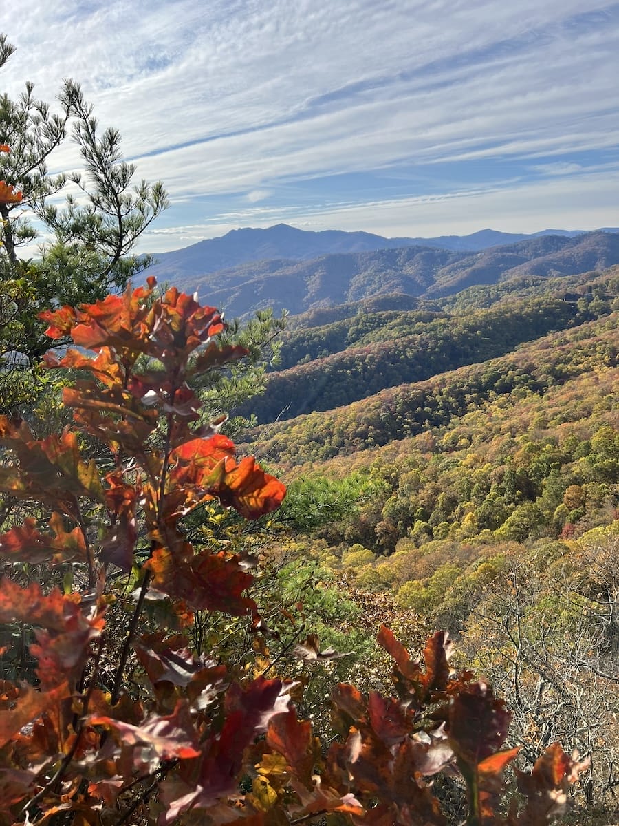 mountain view from blue ridge parkway