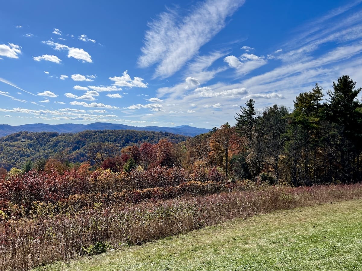 view over Blue Ridge Parkway